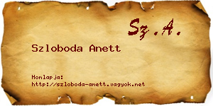Szloboda Anett névjegykártya